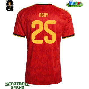 Belgien Nathan Ngoy #25 Hemmatröja VM 2026 Kortärmad